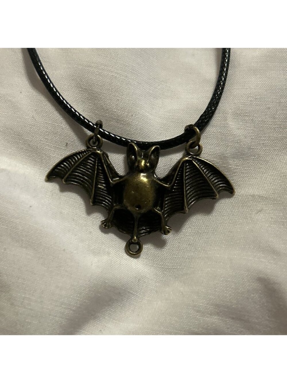 Bronze Bat Necklace Steampunk Neclace Rope Pendant Jewelry Brown Gothic Punk